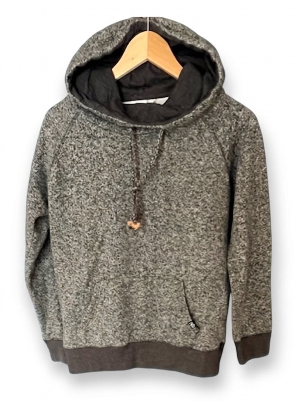 Tentree 10 Tree Cozy Marled Grey Raglan Funnel Neck Hoodie Women's Medium M
